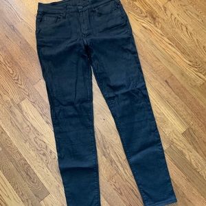 Black orchid coated black denim